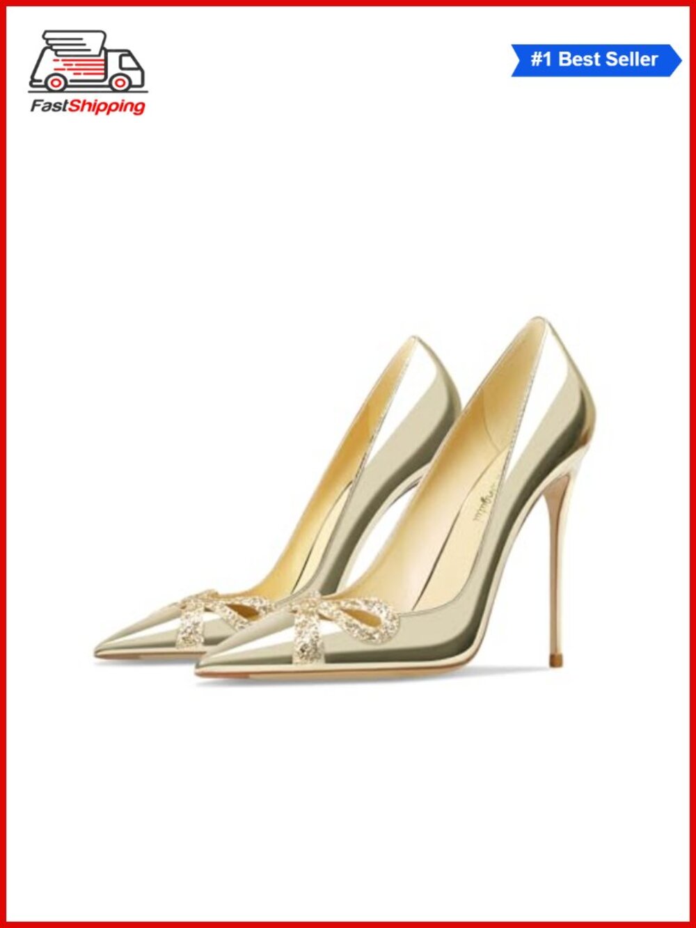 โจ Women's Pointed Toe Shallow Stiletto Heels 4.7 Inch Pumps Wedding Party - Picture 3 of 6
